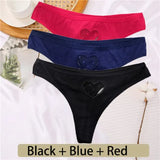 Cotton G-String Seamless Thong Women Transparent Heart Low Waist Panties Ladies Underwear Panty Comfortable