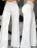 Draping Pleated Hollow Water Ripple Wide