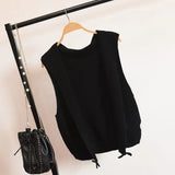 Sweater Vest Cardigan Shrugs Top Hooded Short Sleeveless Shrug Outerwear Autumn Fall Sweaters Women Casual Female