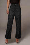 Sequined Party High Waist Retro Wide