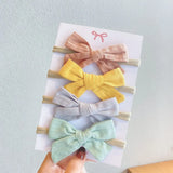 Soft Nylon Baby Girl Headband Bowknot Newborn Headbands Elastic Hair Bands Infant Turban Headwear Kids Hair