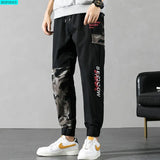 New Summer Splicing Men Large Size Casual Pants Camouflage Men Nine-Point Pants Men Trousers M-8Xl Sports Pants