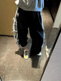 Lace Stripe Bow Trackpants- Outfit
