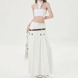 And Cool Spicy Girls' White Neck Suspender Vest Girls Wear A New Summer Bra Top With A Sense Of