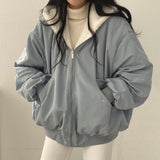 Reversible Oversize Fleece Hooded JacketOutfit