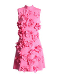 Design Sense A Skirt 2025 New Fashion Straight Sleeveless Three-Dimensional Flowers Spliced With