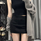 Design Feels Gray V-Collar Destroys Knitting Lazy Sweater Coat Women's Leisure Medium-Length Spring And Autumn Cardigan