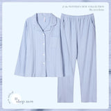 Women's Pajamas Bear Print Home Clothes Long Sleeve Autumn Pijamas Feminino Turn Down Collar Sleepwear Soft