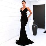 Woman Halter V-neck High Waist Lace-up Floor-length Mermaid Dress Backless Bandage Tunics Maxi Evening Party