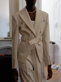 Zingj Lapel Suit Jacket Women 2024 Summer New Button Splicing Advanced Sense Women's Thin Small