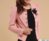 Blazers 2018 Plus Size L~4XL 5XL Outwear Casual Slim Short Lady Blasers Coats Jackets with Brooch Chaqueta Mujer