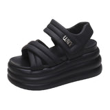 Platform Sandals Women 2025 Summer Wear New Fashion Versatile Muffin Sole Casual Sports Sandals