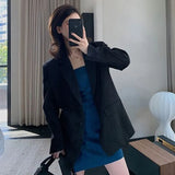 Zingj Suit Jacket Female Medium Long Style 2024 Spring Autumn New Korean Version Of Leisure Loose Slim Temperament Net Red