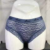 Fashion Women Sexy Lace Panties Low-waist Underwear Female G String Transparent Lingerie LOVE Letter Embroidery