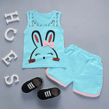 Pieces Cotton Girls Clothing Sets Summer Vest Sleeveless Children Sets Fashion Girls Clothes Suit Casual Floral Outfits