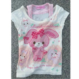 Cartoon Print Lolita T-shirt Women Sweet Y2k Aesthetic Fake Two Pieces Tops Girls Harajuku Grunge Kawaii Summer