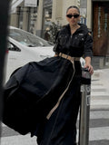 Personality Out-To-Shoulder Design Work-In-Sense Dress Women's Summer High-End Zipper (Including