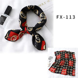 Square Silk Scarf Women Fashion Print Small Neck Scarfs Office Lady Hair Band Foulard Hand Kerchief Female Bandana
