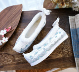 Zingj Shoes Hanfu Shoes Ancient Style Female Embroidered Cloth Shoes Inside The Raised Head Ancient Costume Shoes Cloth Shoes