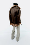 New Women's Lapel Loose Long Sleeve Lamb Fur One Double-Sided Jacket Coat
