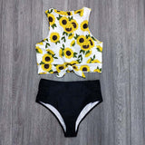 New Sexy High Waist Bikini Swimwear Women Swimsuit Push Up Biquini Bathing Suit High Neck Bikinis Women Summer Beach