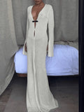 Crochet Long Sleeve Maxi Beach Dress- Outfit