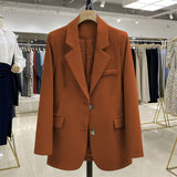 Zingj Jacket Female Spring And Autumn 2024 New Korean Version Temperament Small Academic Wind Loose Casual Yellow Small