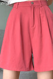 100% Cotton Korean Oversize 4Xl Shorts Women Harajuku High Waist Fashion Wide Leg Short Pants Summer Solid All Match