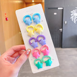 New Girls Cute Cartoon Flower Small Scrunchie Kids Ponytail Hair Tie Elastic Hair Bands Fashion Hair Accessories