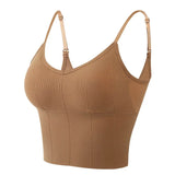 Open Back Tank Top Brassiere Comfortable Seamless Women Bra Wirefree Underwear Padded Lingerie Sexy Backless