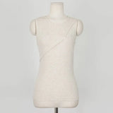 2021 O Neck Summer Knit Top Sleeveless Women Sexy Basic T Shirt White Off Shoulder Ribbed Black Tank Top