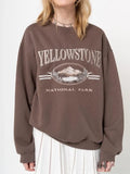 Round Neck Casual Long-sleeved Sweater-Outfit