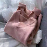 Zingj Lazy Wind V-Neck Sweater Women Look Loose And Thin, Wearing Knitted Bottomed Sweaters