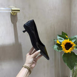 Zingj Heels Women Nude Small Heel Fine Heel Pointed French Gentle Match Skirt Low Heel Low Heel Shallow Mouth Four Seasons Single Shoes-Outfit