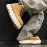 Zingj Men's Stylish Outdoor Platform Work Boots