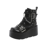 Cos Boots Punk Windy Bottom Martin Boots Belt Buckle Knight Short Boots Teling Stylish Short