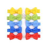 Cute Mini Bowknots Hair Clips For Baby Girls Colorful Ribbon Boutique Barrettes Hairpin Headwear Kids Hair