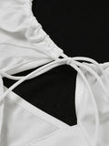 Irregular Cutout Halter Cami Top- Outfit
