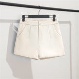 Zingj High Waist Shorts Female Spring And Summer New Korean Version Fashion Loose Wide Legs Show Thin Outside Wear A-Word Black Casual