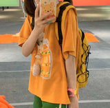 Aesthetic Cartoon Print Oversized T-shirtOutfit