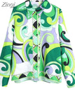 Women Shirt Print Button Up Shirt Long Sleeve Top Female Streetwear Elegant Blouses And Shirts Summer Chic Woman