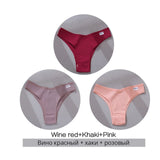 Cotton Brazilian Women's Panties V Waist G-String Underwear Women T Back Underpants Intimate Lingerie Women's