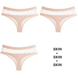 3Pcs/Lot Hollow Out Lingerie Seamless Sexy Panties Women Elasticity Underwear Temptation Middle-waist G String