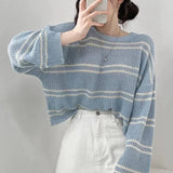 Vintage Striped Oversized Knitted TeeOutfit