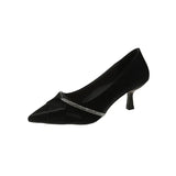 Shoes Female Spring And Autumn New Thin Heel Temperament White Wedding Wedding Shoes French Pointed Small Fragrant Wind Fashion Single Shoes