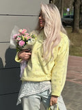 Sense Of Long Knitted Flower Circle Collar Collar Sweater Loose Leisure Lazy New