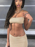 Mesh Sexy Tops Elegant Long Skirts Summer 2 Piece Sets Fashion Club Party Co-ord Dresses for Women 2022 Beach