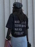 Hot Diamond Large-Size T-Shirt Station Wearing Five-Sleeved Top Tide Brand Loose
