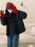2024 Winter New Korean Version Sweet Shawl Small Down Jacket Female Thick Bread Clothing White Duck Down Coat Tide-Outfit