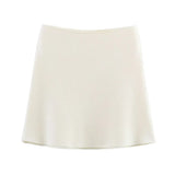 Women's Clothing 2025 Spring New Flower Button Decoration Knitted Shirt Skirt